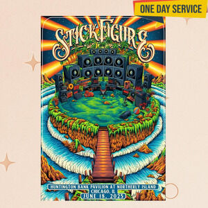 Stick Figure Huntington Bank Pavilion June 18 2025 Concert Poster